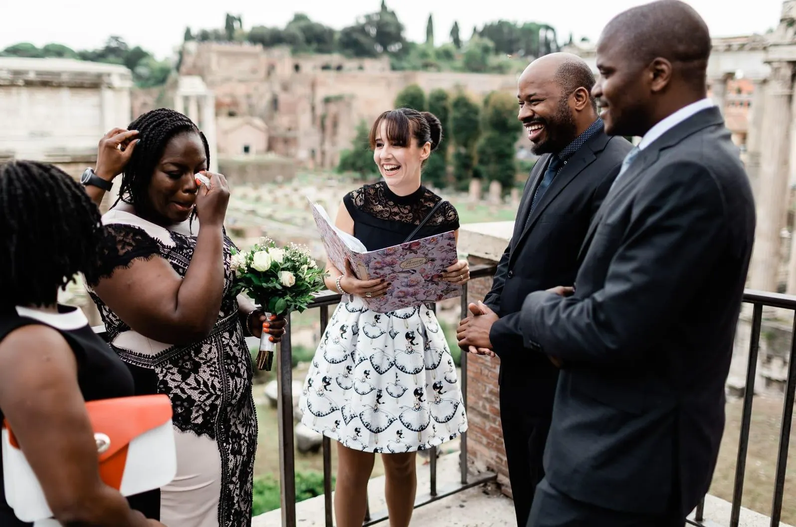 Alessia Celebrant Alessia reading a wedding ceremony on a terrace in Rome