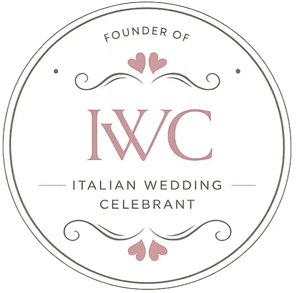 Founder of Italian Wedding Celebrants (IWC) badge Founder of Italian Wedding Celebrants (IWC) badge